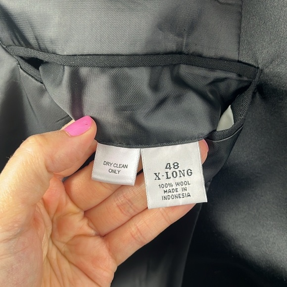 Linea Uomo Wool Tuxedo Formal Black Satin Trim Blazer Jacket Mens Size 48 XL - Picture 14 of 14